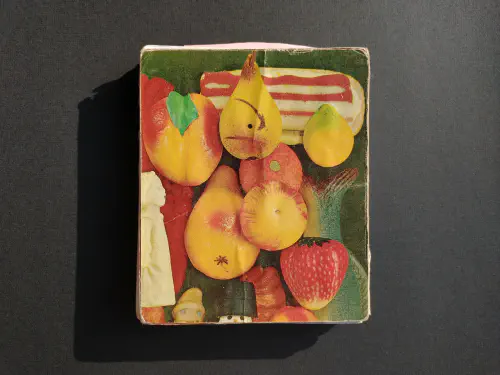 collaged and handbound book