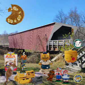 Some thrifed dudes at the bridges of Madison county 